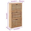 vidaXL Shoe Storage Cabinet 55x20x104 cm Solid Walnut Wood