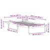 vidaXL Bed Frame with Side Tables Natural 100 x 220 cm Solid Pine Wood