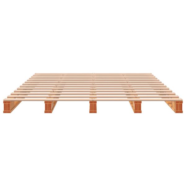 vidaXL Pallet Bed without Mattress Wax Brown 140x200 cm Solid Wood Pine