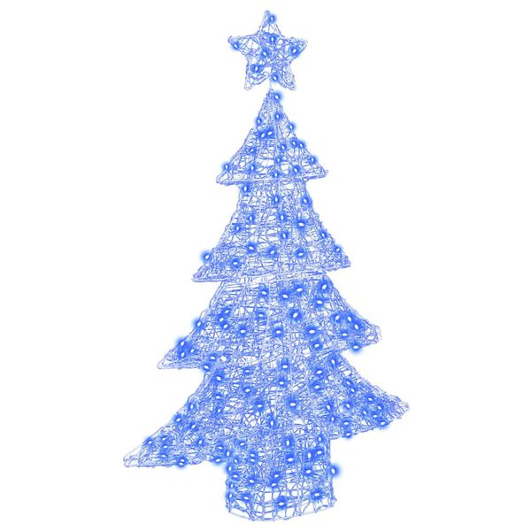 vidaXL Christmas Tree with 100 LEDs Blue 122 cm Acrylic