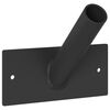vidaXL Flag Pole Holde Black 13 x 6 x 0.2 cm Steel