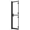 vidaXL Folding Shower Enclosure ESG 120x140 cm Black