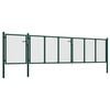vidaXL Garden Gate Steel 500x75 cm Green
