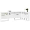 vidaXL Storage Headboard with Shelf White 80 cm Engineered Wood