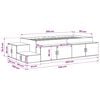 vidaXL Storage Bed Frame Grey Sonoma 80 cm Engineered Wood