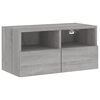 vidaXL 4 Piece TV Wall Units Grey Sonoma Engineered Wood