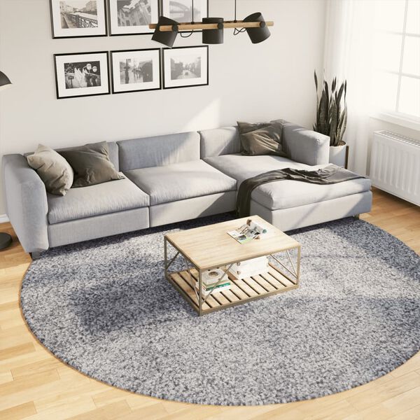 vidaXL Shaggy Rug PAMPLONA High Pile Modern Blue &Oslash; 280 cm
