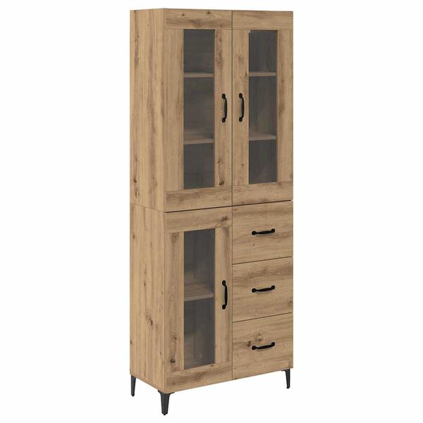 vidaXL Highboard Artisan Oak 69.5 x 34 x 180 cm Engineered Wood