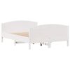 vidaXL Bed Frame without Mattress White 140x200 cm Solid Wood Pine
