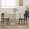 vidaXL Dining Chair 2 pcs Light Brown and Light Solid Rubber Wood