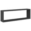 vidaXL Wall Cube Shelf 2 pcs Grey 80x15x26.5 cm Engineered Wood