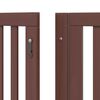 vidaXL Dog Gate with Door Foldable 10 Panels Brown 800 cm Poplar Wood