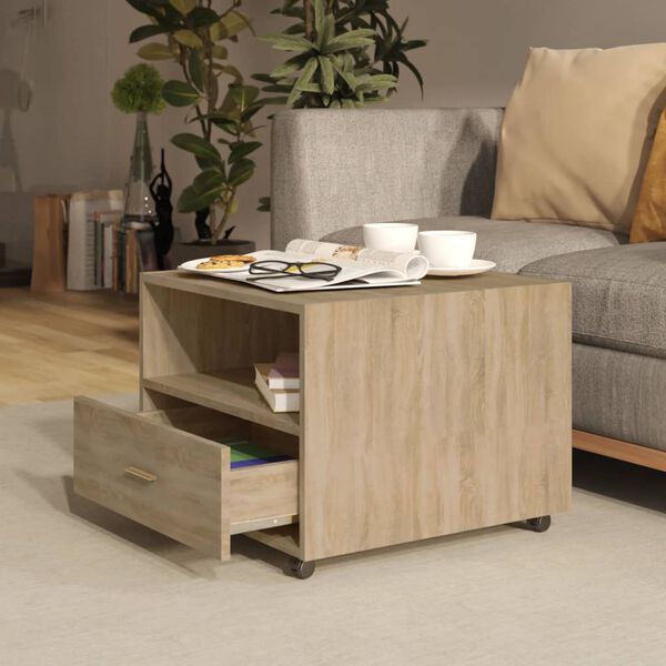 vidaXL Coffee Table Sonoma Oak 55x55x40 cm Engineered Wood