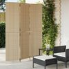 vidaXL Room Divider 3 Panels Beige Poly Rattan