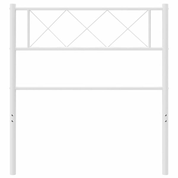 vidaXL Metal Replace Headboard White 90 cm