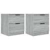 vidaXL Bedside Cabinets 2 pcs Grey Sonoma Engineered Wood