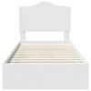 vidaXL Storage Bed with Headboard White 75 x 190 cm Engineered Wood