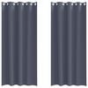 vidaXL Blackout Curtains with Rings 2 pcs Anthracite 260 x 140 cm