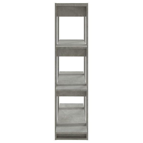 vidaXL Book Cabinet/Room Divider Concrete Grey 100x30x123.5 cm