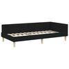 vidaXL Corner Bed Frame with Headboard Black 100 x 200 cm Fabric