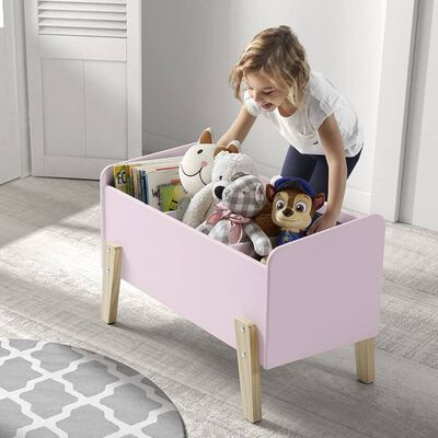 Vipack Kids Toy Box Kiddy Wood Old Pink