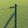 vidaXL Fence Post Green 10 x 1.2 m (60 x 60 mm mesh) Steel and PVC