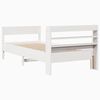 vidaXL Bed Frame without Mattress White 90x190 cm Single Solid Wood Pine