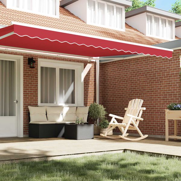 vidaXL Awning Valance Red 430 x 20 cm Canvas