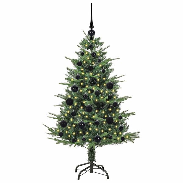 vidaXL Artificial Pre-lit Christmas Tree with Ball Set Green 120 cm