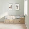 vidaXL Storage Bed Frame Sonoma oak 90 x 190 cm Engineered wood