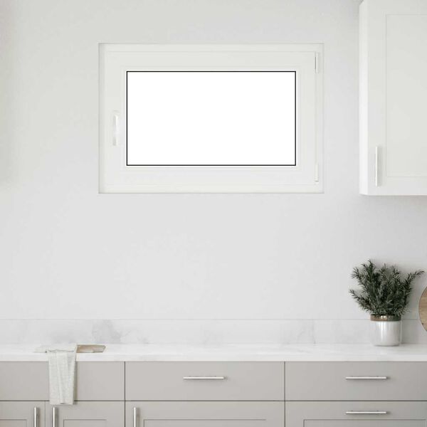 vidaXL Basement Window "RISOR" 90x50 cm Tilt&Turn DIN Right White