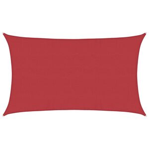 vidaXL Sunshade Sail 160 g/m&sup2; Red 5x8 m HDPE