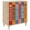 vidaXL Chest of Drawers ESSEN Sunflower print 66 x 36.5 x 75 cm Sonoma