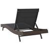 vidaXL Sunlounger Brown 70 x 197 x 82 cm Poly Rattan and Metal