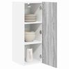 vidaXL Hanging Cabinet with Door Grey Sonoma and White 30 x 31 x 80 cm