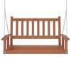 vidaXL Garden Swing Bench with Metal Chains Brown Solid Wood Fir