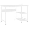 vidaXL Computer Desk White 105x50x72 cm MDF and Metal