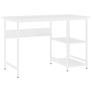 vidaXL Computer Desk White 105x50x72 cm MDF and Metal