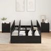 vidaXL Storage Bed Frame Black Oak 120 x 200 cm Engineered Wood