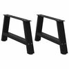 vidaXL Coffee Table Legs A-Shaped 2 pcs Black&nbsp;70x(30-31) cm Steel