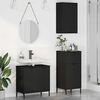 vidaXL Bathroom Furniture Set with Drawer 3 pcs Black Engineered wood