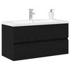 vidaXL Sink Cabinet Black oak 90 x 39 x 62 cm Engineered wood