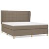 vidaXL Box Spring Bed with Mattress Taupe 160x200 cm Fabric