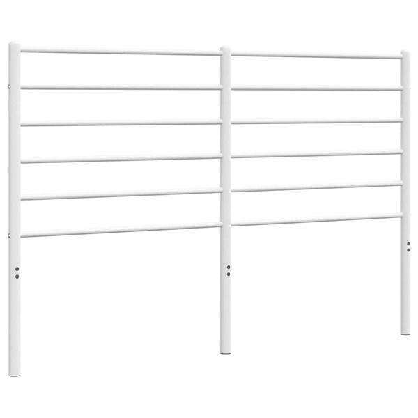 vidaXL Metal Replace Headboard White 135 cm