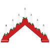 vidaXL Christmas Candle Bridge with 7 LEDs 3 pcs Red 39.5 x 5 x 29 cm