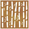 vidaXL Garden Wall Decoration 55x55 cm Corten Steel Bamboo Design