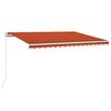 vidaXL Retractable Awning Orange and Brown 450 x 300 cm