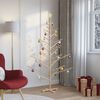 vidaXL Wooden Christmas Tree with Stand Natural 180 cm Solid pine wood