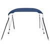 vidaXL 2 Bow Bimini Top Navy Blue 180x150x110 cm