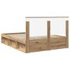 vidaXL Bed Frame Artisian Oak 150 x 200 cm Solid Pine Wood
